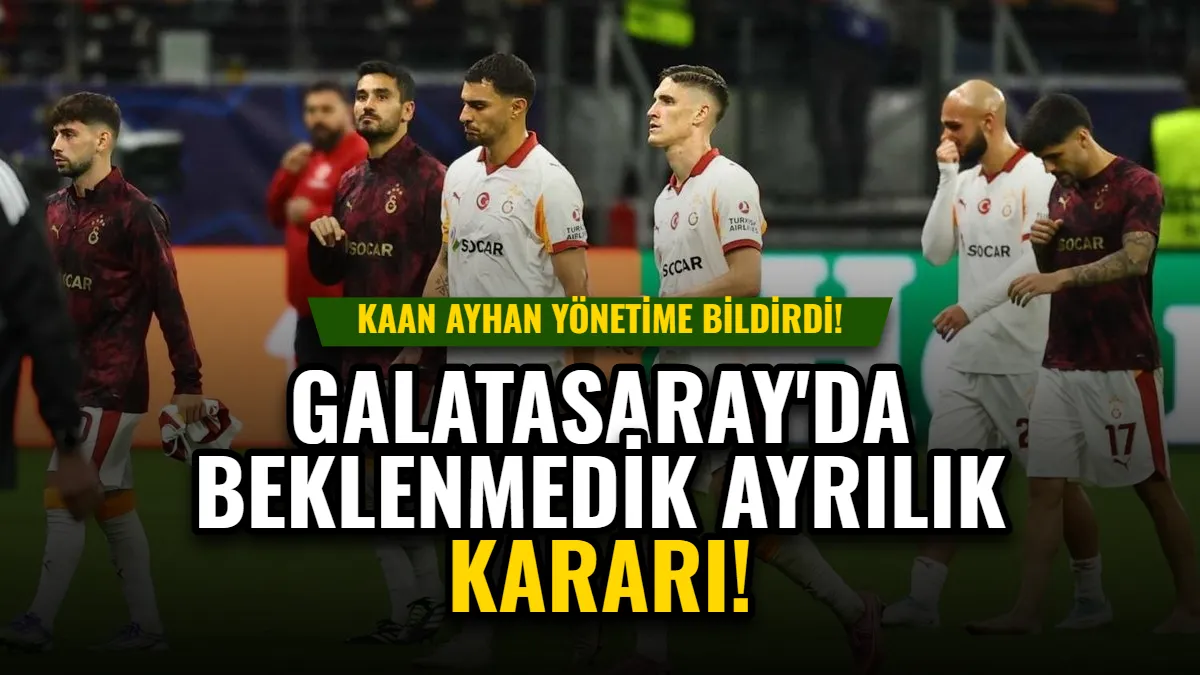 Galatasaray'da Beklenmedik Ayrılık Kararı: Kaan Ayhan Yönetime Bildirdi!